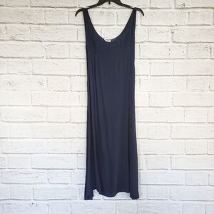 Topshop crepe long flowy sleeveless dress